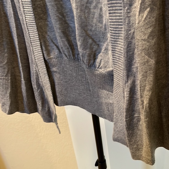 Eddie Bauer Light Gray Open Front Shrug Cardigan Sweater Women’s Large Knit - Picture 4 of 6